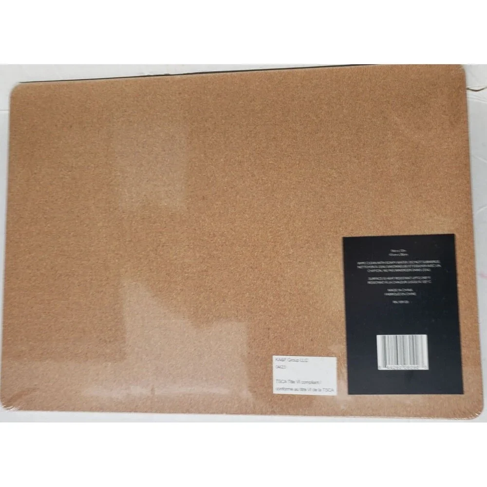 Set of 4 Hard Placemats w/Cork Back (12